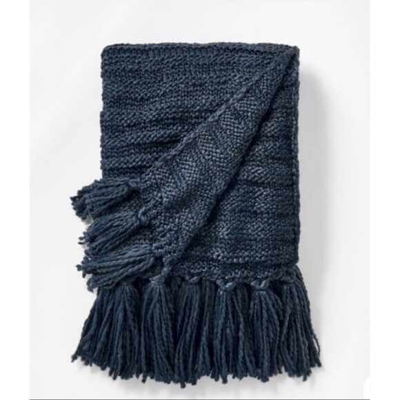 Threshold Other - Threshold Studio McGee 60x50" Raised Stripe Chunky Knit Throw Blanket - Black